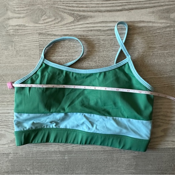 Wilo Green and Blue Longline Strappy Sports Bra Medium - Picture 7 of 8